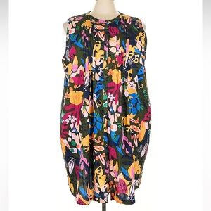 St. John's Bay 3X Sleeveless Dress button front cotton/rayon/linen blend 17002